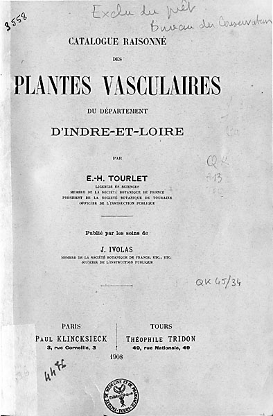Herbier Tourlet - Dictionnaire
